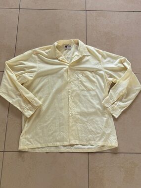 Vintage Butter Yellow Button-Up Shirt